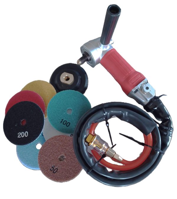 Pneumatic Air Polisher Heavy Duty c/w set of polishing pads