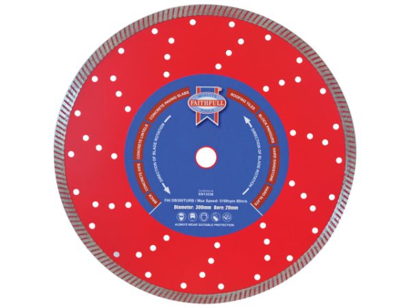 Faithfull Turbo Cut Diamond Blade 300 x 20mm Bore