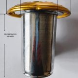Aluminium Flower Container/Vase Gold Lid 5 1/2"x 31/2" x 8" Pack of 6 - Image 2